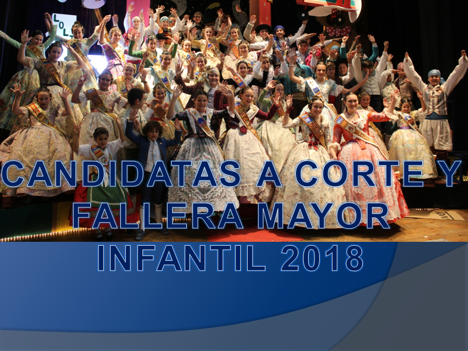  ABIERTO EL PLAZO PARA PRESENTARSE A CORTE Y FALLERA MAYOR INFANTIL 2018