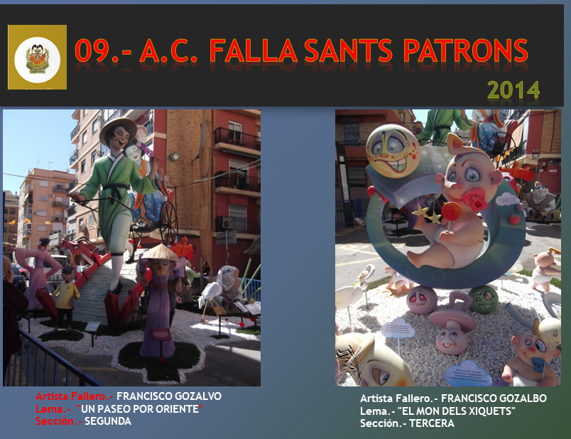  NUESTRAS FALLAS 2014, FALLA SANTS PATRONS