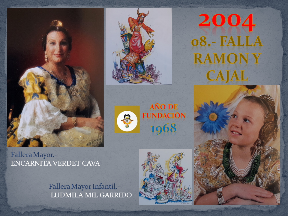  FALLAS EN EL RECUERDO DEL AÑO 2004 FALLA RAMON Y CAJAL