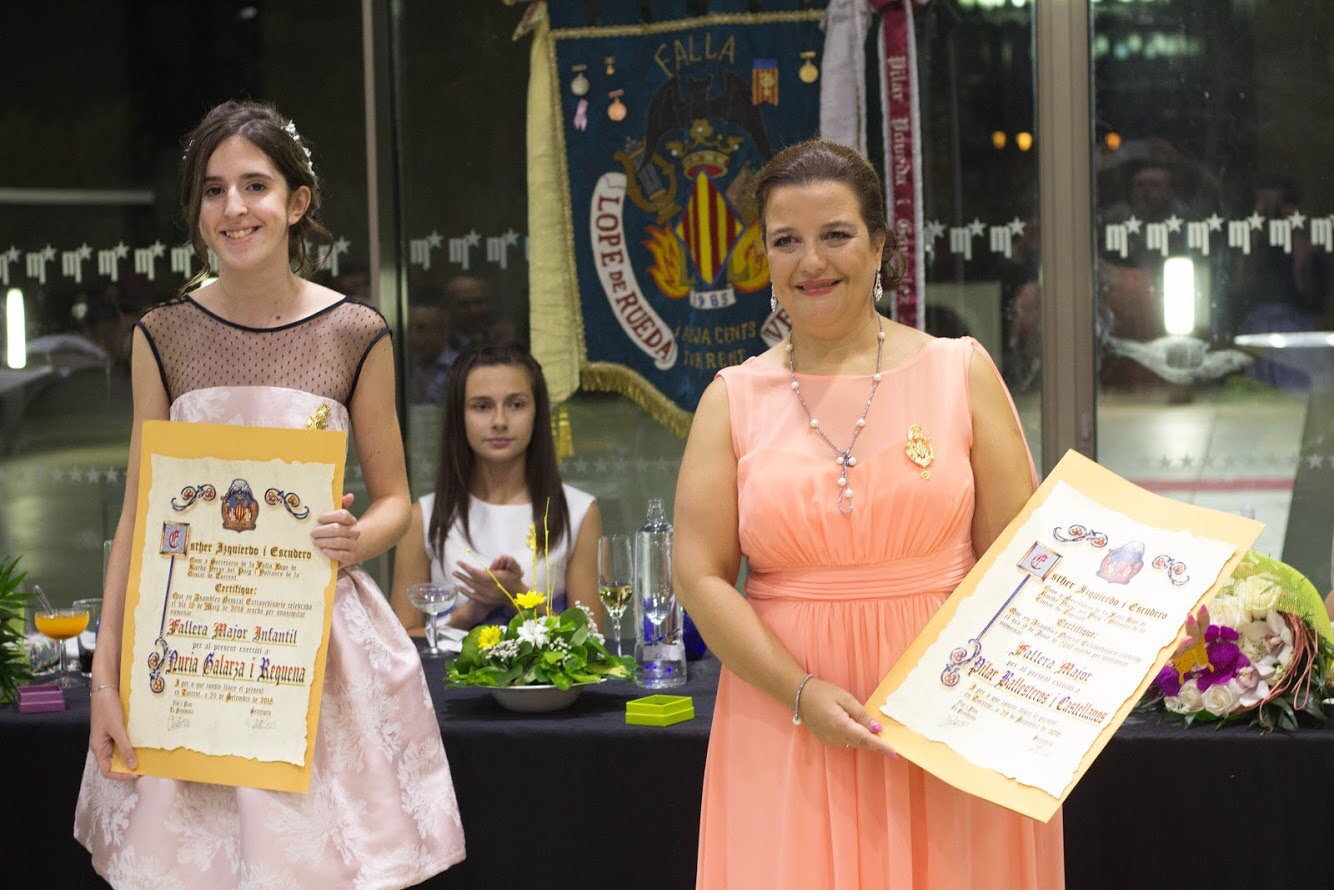  CENA PROCLAMACIÓN FALLERAS MAYORES 2019. FALLA LOPE DE RUEDA