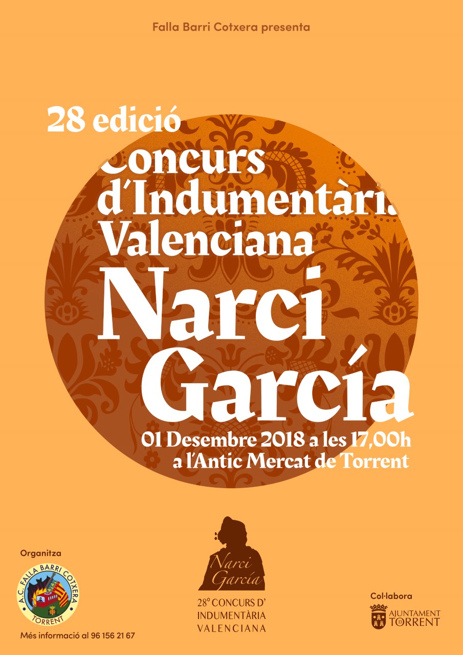  Falla Barri Cotxera organiza el 28 Concurso de Indumentaria Valenciana Narci Garcia