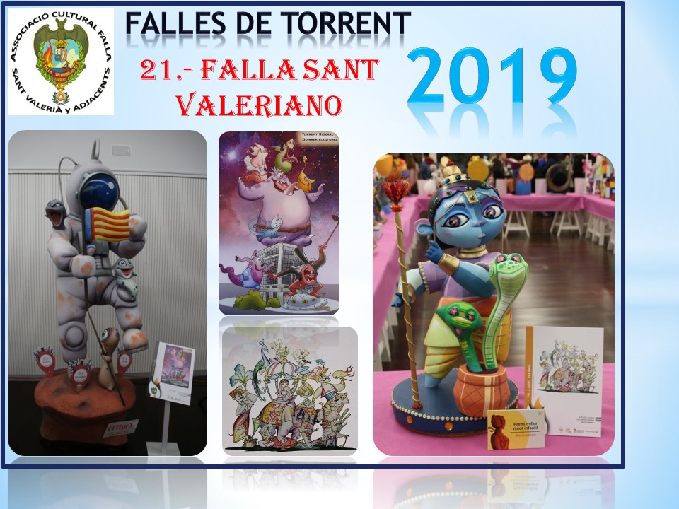  NINOTS EXPOSICIÓN Y BOCETOS FALLAS  2019 FALLA SAN VALERIANO﻿