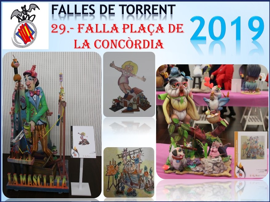  NINOTS EXPOSICIÓN Y BOCETOS FALLAS  2019 FALLA PLAÇA DE LA CONCORDIA