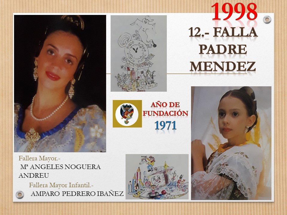  FALLAS EN EL RECUERDO AÑO 1998 AC FALLA PARE MENDEZ