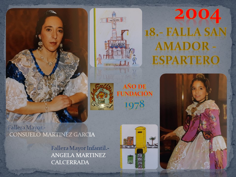  FALLAS EN EL RECUERDO DEL AÑO 2004 FALLA SAN AMADOR – ESPARTERO﻿