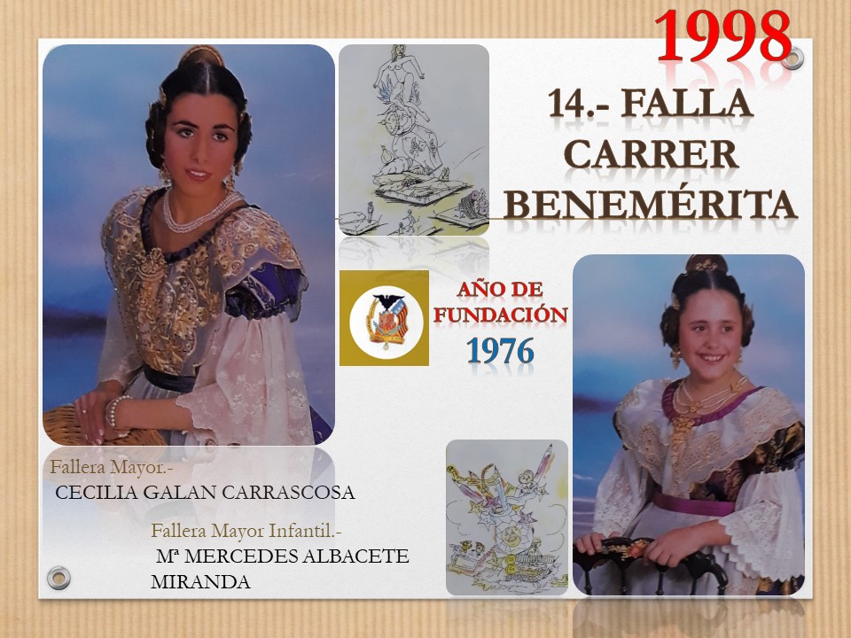  FALLAS EN EL RECUERDO AÑO 1998 FALLA CARRER BENEMÉRITA