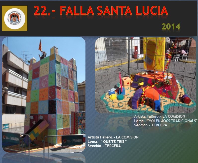  NUESTRAS FALLAS 2014 FALLA PLAÇA SANTA LLÚCIA