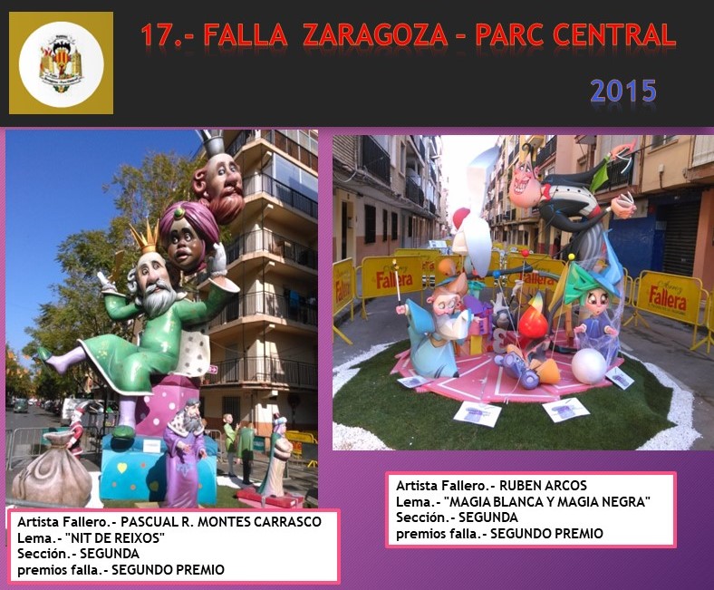  NUESTRAS FALLAS 2015 FALLA ZARAGOZA – PARC CENTRAL