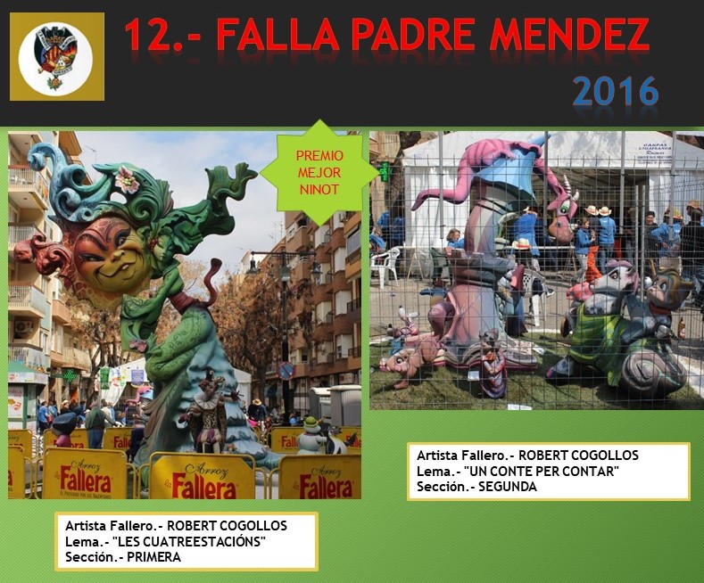  NUESTRAS FALLAS  2016 AC FALLA PARE MENDEZ