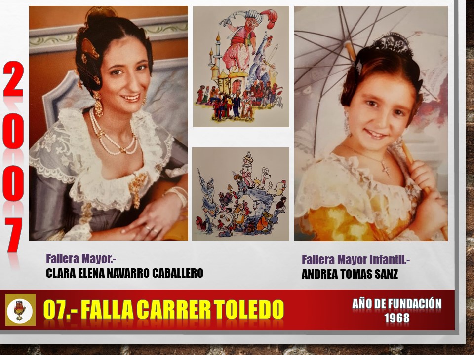  FALLAS EN EL RECUERDO DEL AÑO 2007  FALLA CARRER TOLEDO