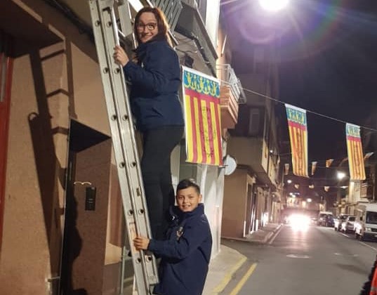  PUESTA DE BANDERAS  2020. FALLA CARRER TOLEDO