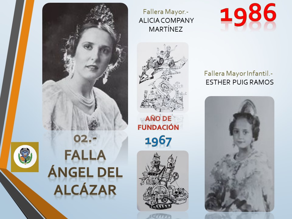  FALLAS EN EL RECUERDO AÑO 1986 FALLA ANGEL DEL ALCAZAR