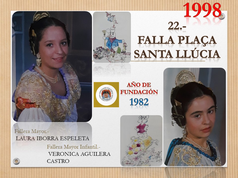  FALLAS EN EL RECUERDO AÑO 1998  AC. FALLA PLAÇA SANTA LLÚCIA