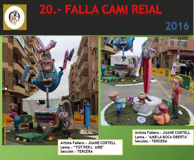  NUESTRAS FALLAS 2016  FALLA CAMI REIAL