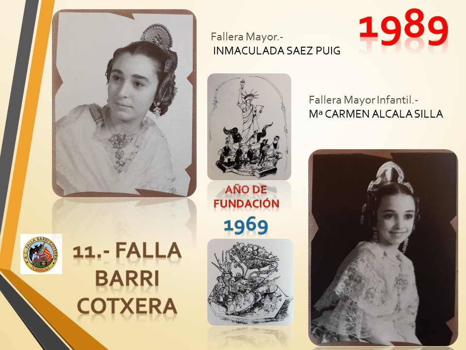  FALLAS EN EL RECUERDO AÑO 1989  FALLA BARRI COTXERA