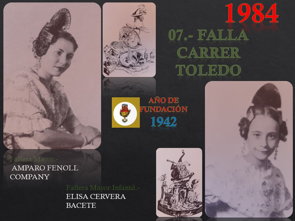  FALLAS EN EL RECUERDO AÑO 1984  FALLA CARRER TOLEDO