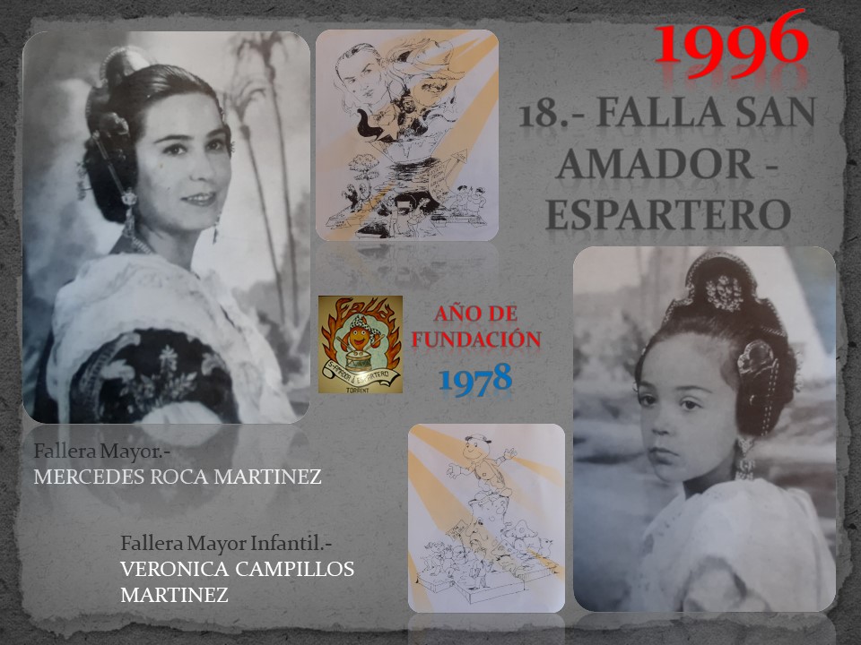  FALLAS EN EL RECUERDO AÑO 1996  FALLA SAN AMADOR – ESPARTERO