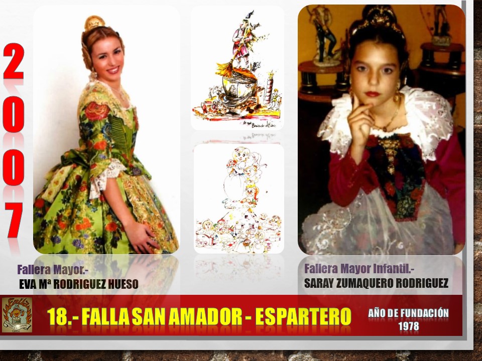  FALLAS EN EL RECUERDO DEL AÑO 2007 FALLA SAN AMADOR – ESPARTERO