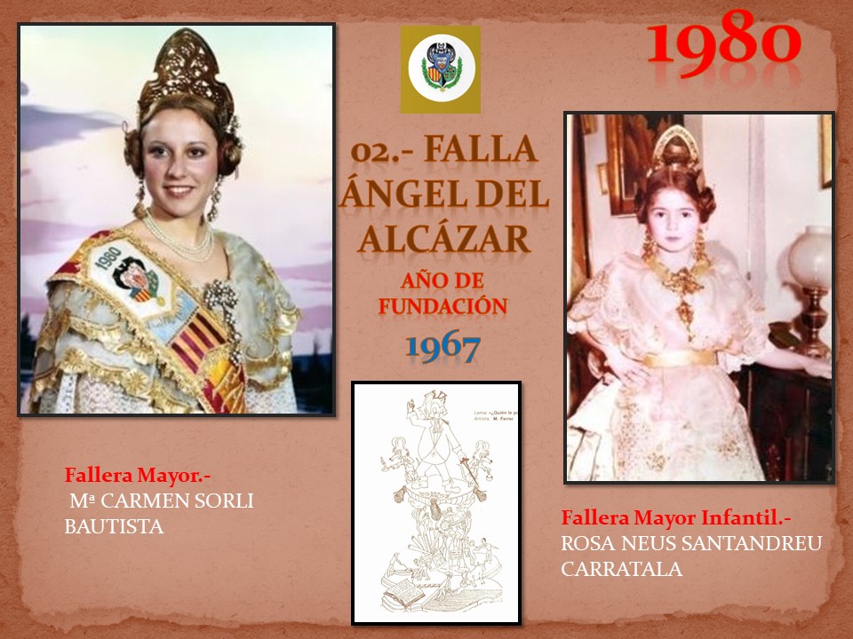  FALLAS EN EL RECUERDO AÑO 1980 FALLA ANGEL DEL ALCAZAR