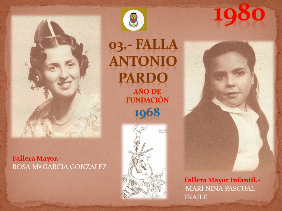  FALLAS EN EL RECUERDO AÑO 1980 FALLA ANTONI PARDO