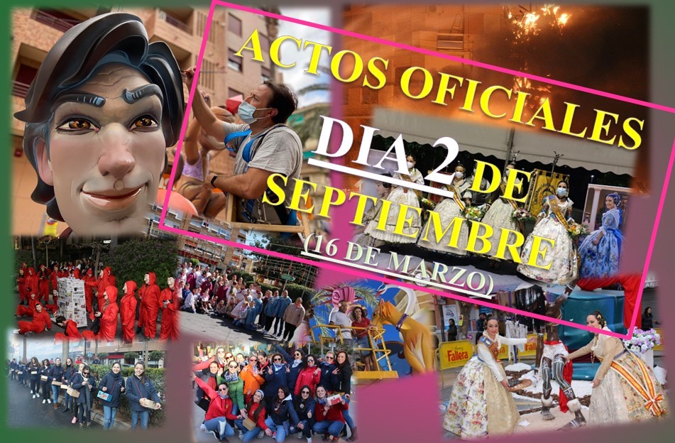  ACTOS OFICIALES FALLAS DE TORRENT 2021 JUEVES DIA 02 SEPTIEMBRE