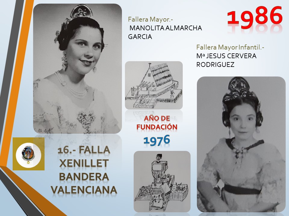  FALLAS EN EL RECUERDO AÑO 1986  FALLA XENILLET